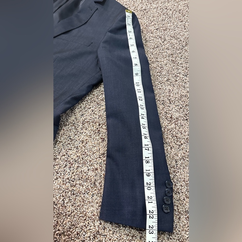 π΄οΈ Topman Grey Wool Blend Suit - Dark Blue Gray (USA 38,) π΄οΈ - Picture 12 of 15